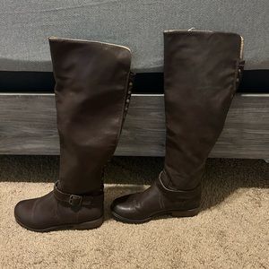 Brown tall boots